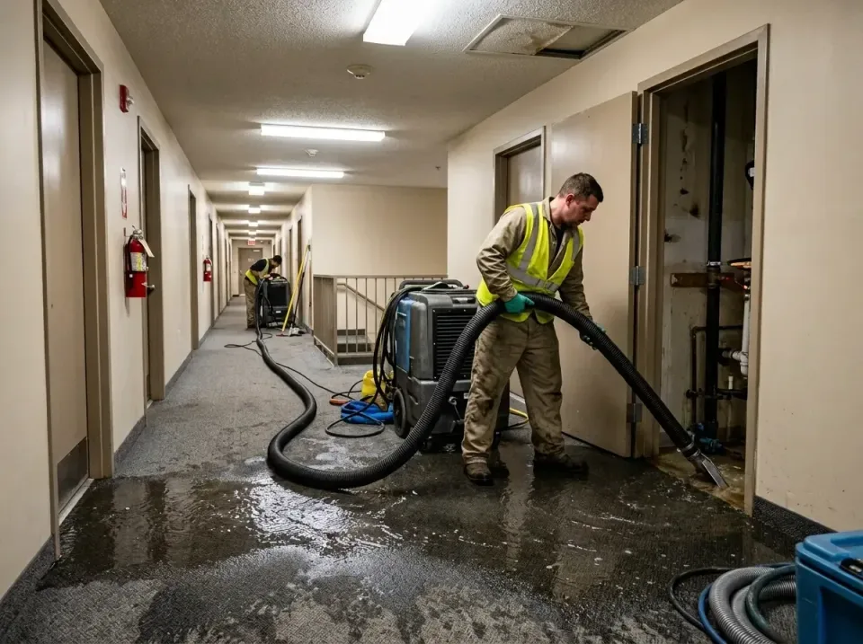 multi-unit-apartment-hallway-f-005 — frequently asked questions, Emergency Burst Pipe Water Extraction & Removal in Mays Cha…